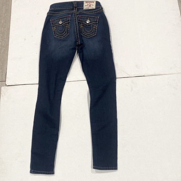True Religion Women’s Blue Denim Jeans Jenny Curvy Flip Skinny Jeans. SIZE 25 - Picture 2 of 16